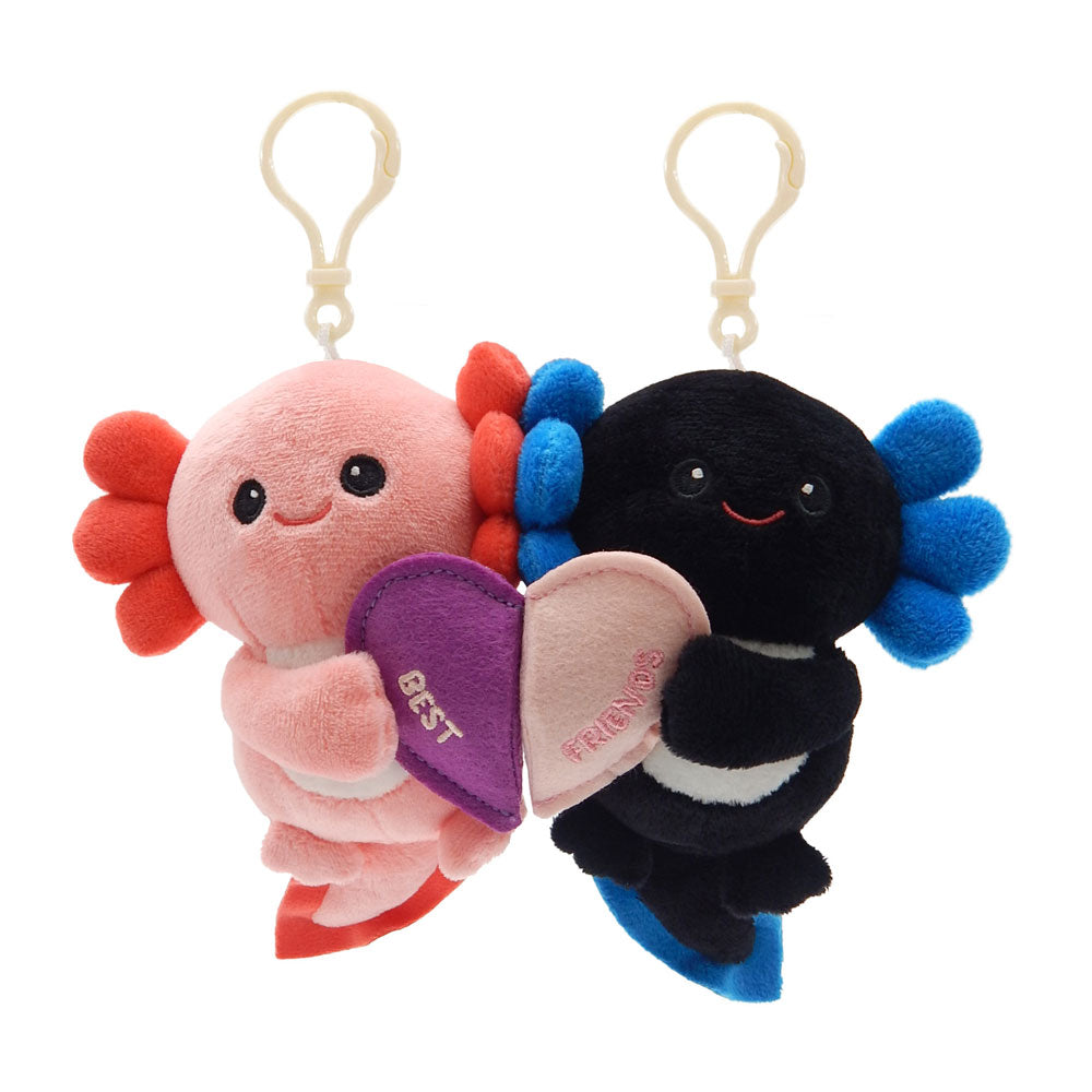 Pair of Axolotl Magnetic Friendship Keyclips – Clearwater Marine