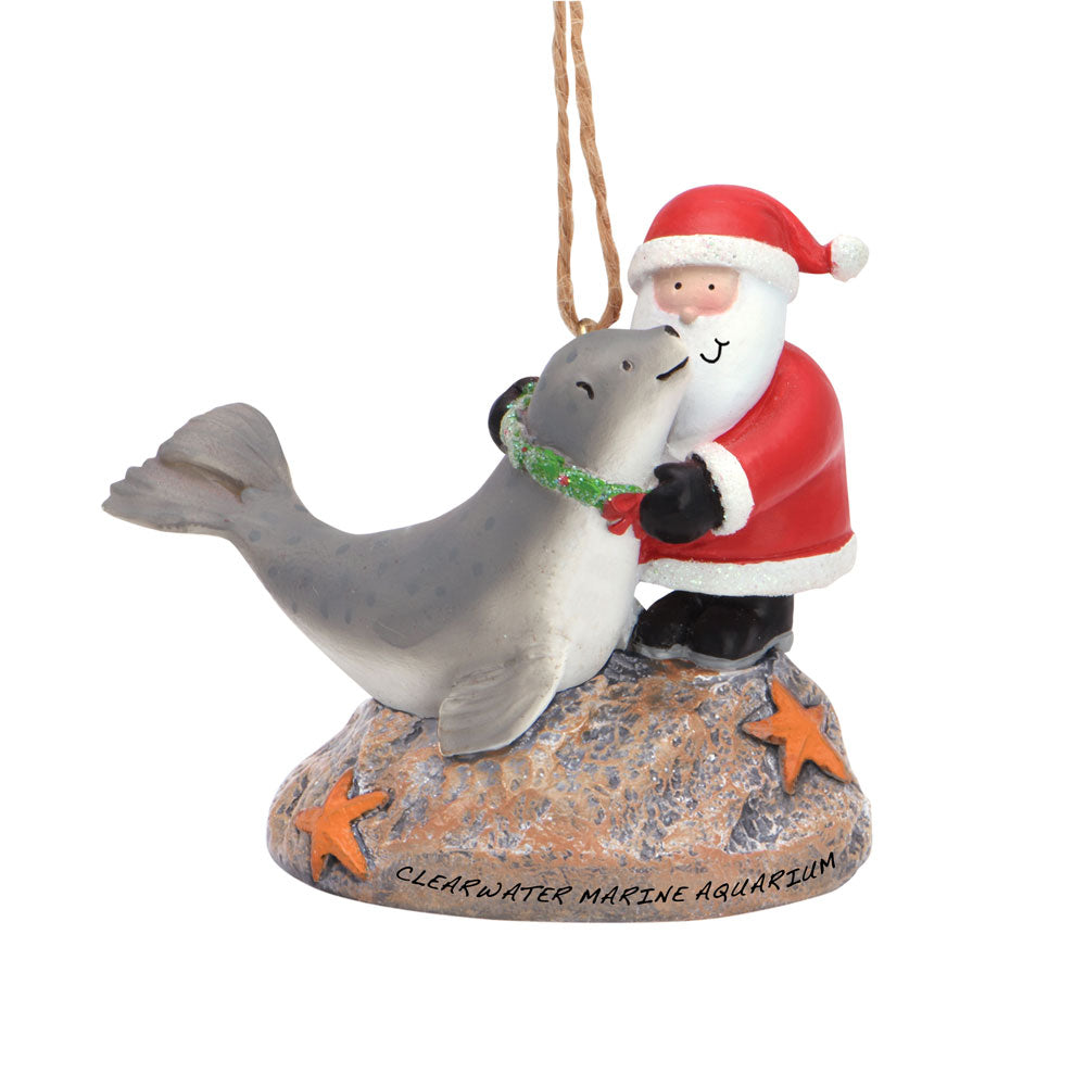 Clearwater Marine Aquarium Santa Harbor Seal Ornament