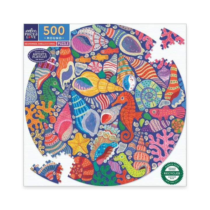 Shell & Coral 500 Piece Round Puzzle
