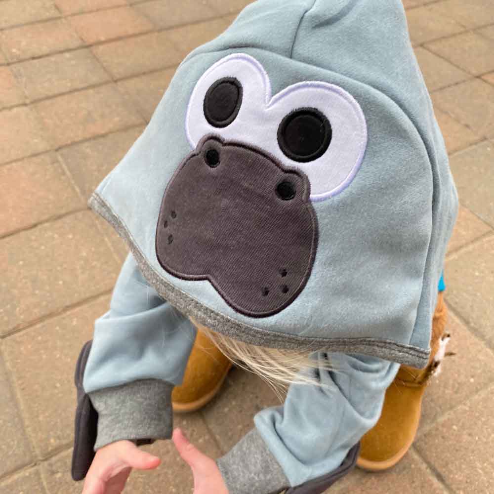 3D Manatee Toddler Zip-up Sweatshirt