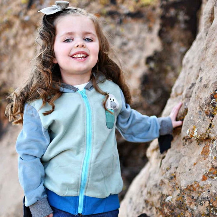 3D Manatee Toddler Zip-up Sweatshirt