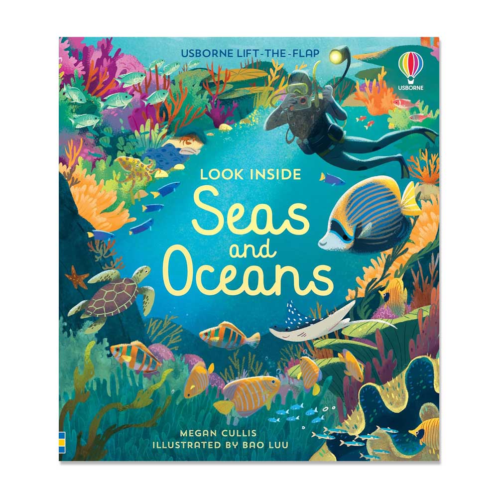 Look Inside Seas and Oceans: A Usborne Flap Book About Coral Reefs and Ocean Life for Children