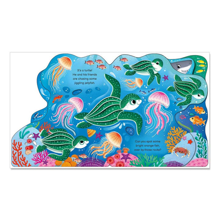 Who's in the Ocean Today?: A Shaped Board Book About Ocean Animals for Kids