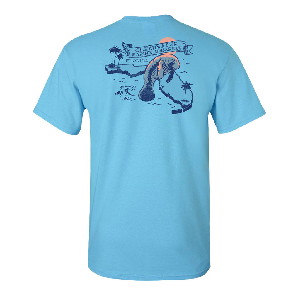 Clearwater Marine Aquarium Postcard Manatee T-Shirt