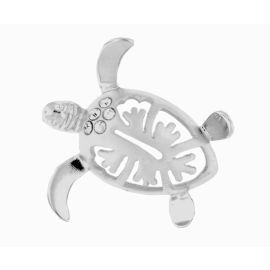 Sterling Silver Sea Turtle Necklace - Medium