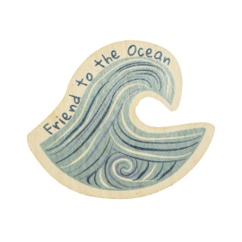 Marine Life Rescue Project - Friend To The Ocean Wave Wood Sticker