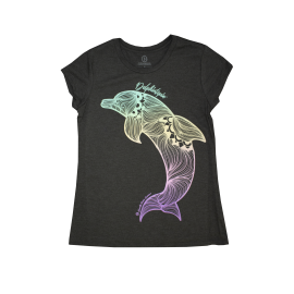 Dolphintopia Dolphin Stencil Youth Tee - Girls
