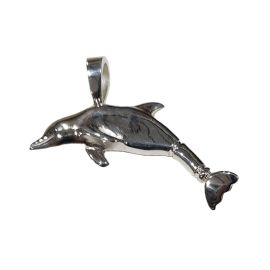 Winter the Dolphin Sterling Silver Pendant in Wood Box