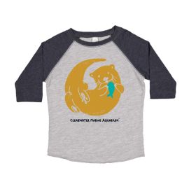 Clearwater Marine Aquarium Otter Raglan Toddler T-Shirt