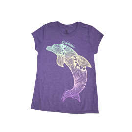 Dolphintopia Dolphin Stencil Youth T-Shirt - Girls